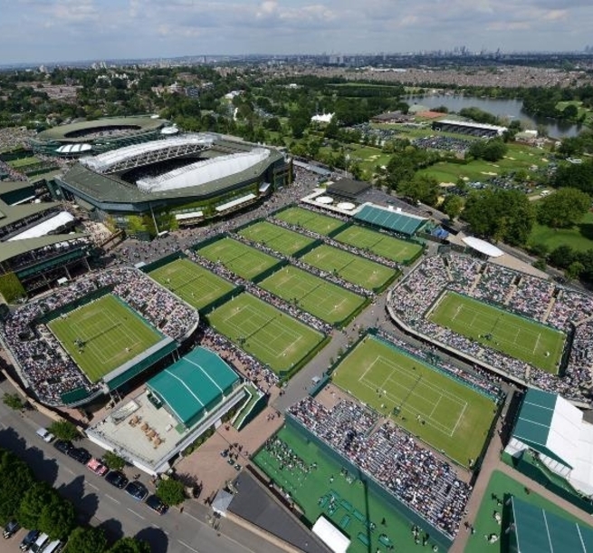 AELTC - aerial view of grounds