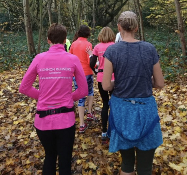 Common Runners - rear view of group of runners