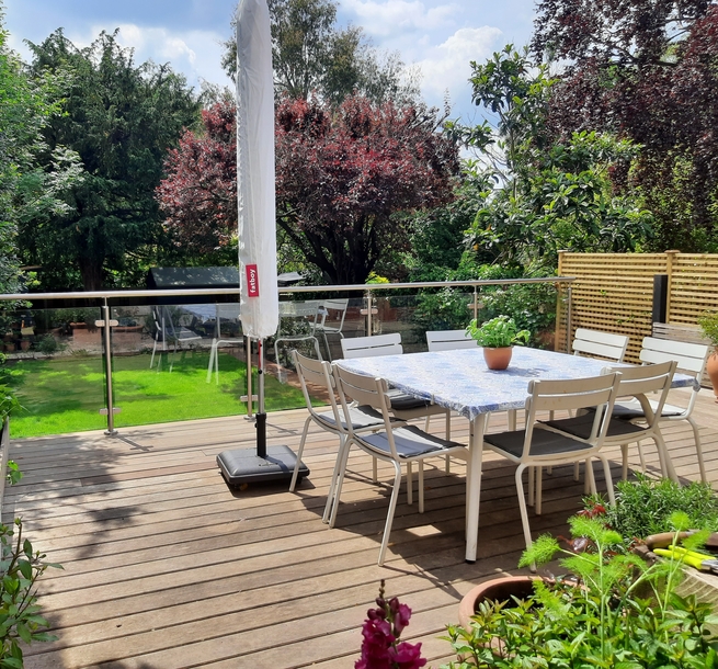 Oilcanfinish Outdoor Living project - raised decked terrace