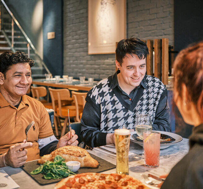 Customers enjoying PizzaExpress