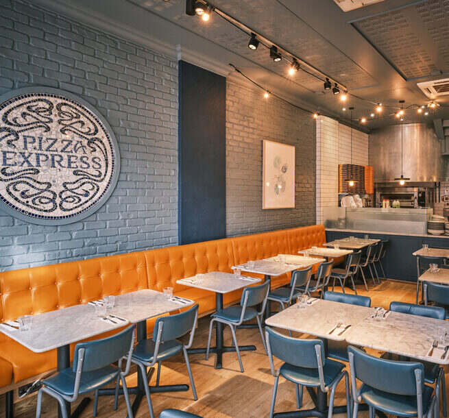 Interior of Pizza Express ground floor