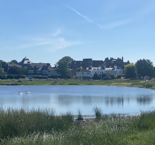 WPCC - View of Rushmere Pond with Village in distance