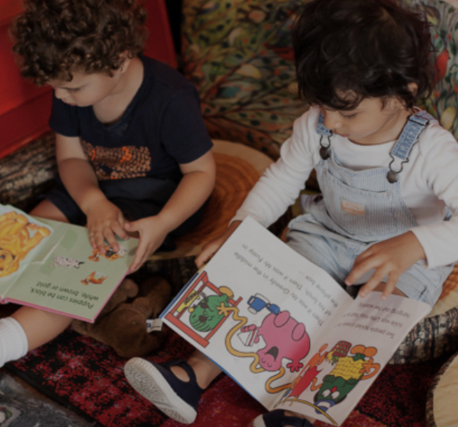 Wimbledon Village Montessori School - 2 children reading