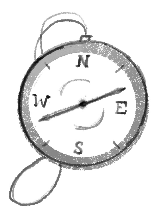 Illustration of a compass