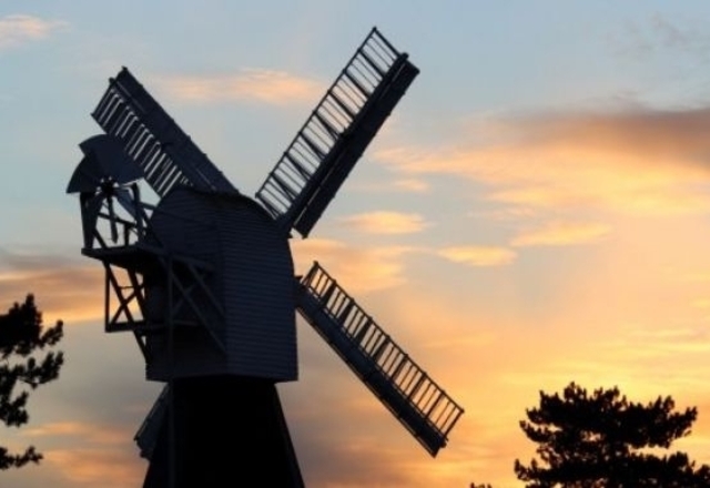 Carols at the Windmill - image of the Windmill at sunset