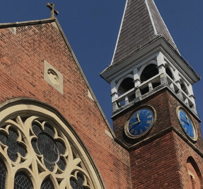 Upper section of Emmanuel Church frontage