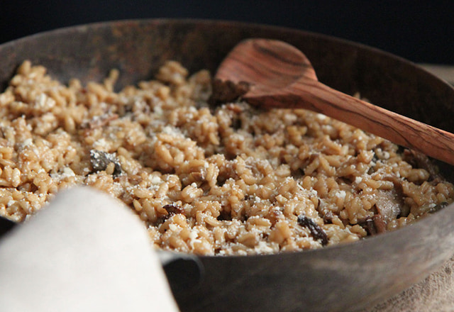 Risotto Al Funghi in pan